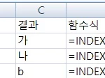INDEX 함수 사용법