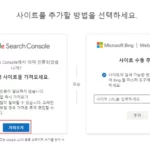 빙-웹마스터도구-사이트-추가-방법-선택