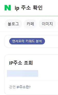 네이버에서-내-컴퓨터-ip-주소-확인